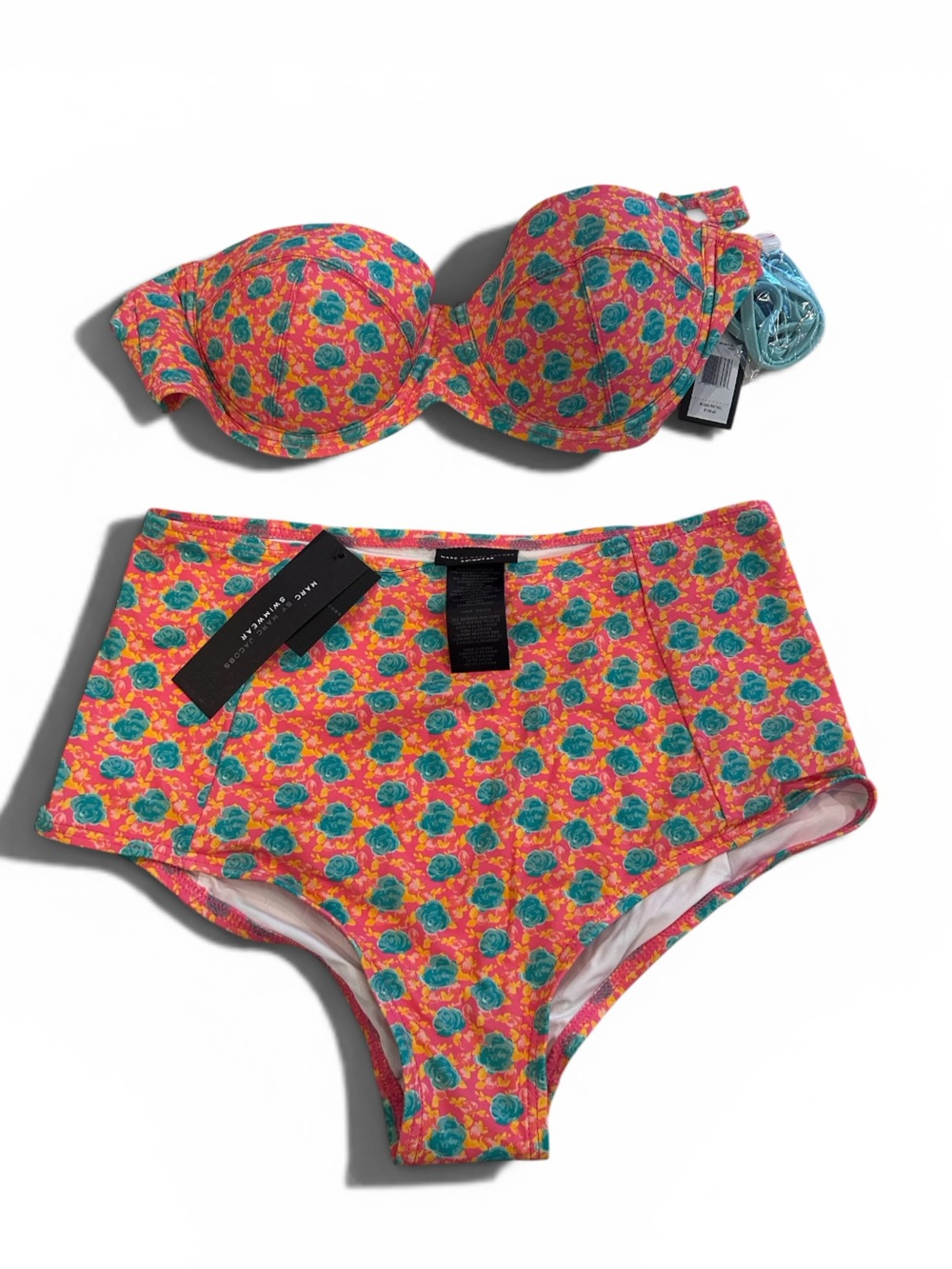 Marc by Marc Jacobs High-Waist Floral Bikini - Orange & Green